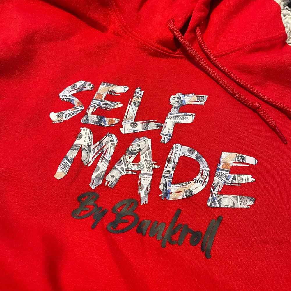 Red self made hoodie